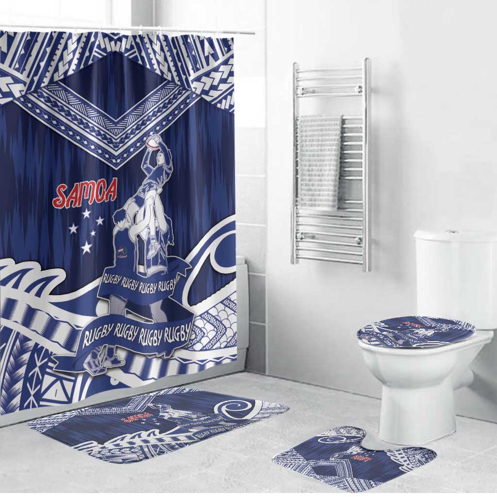 Samoa Rugby Bathroom Set Pacific Warrior Glory - Polynesian Pride