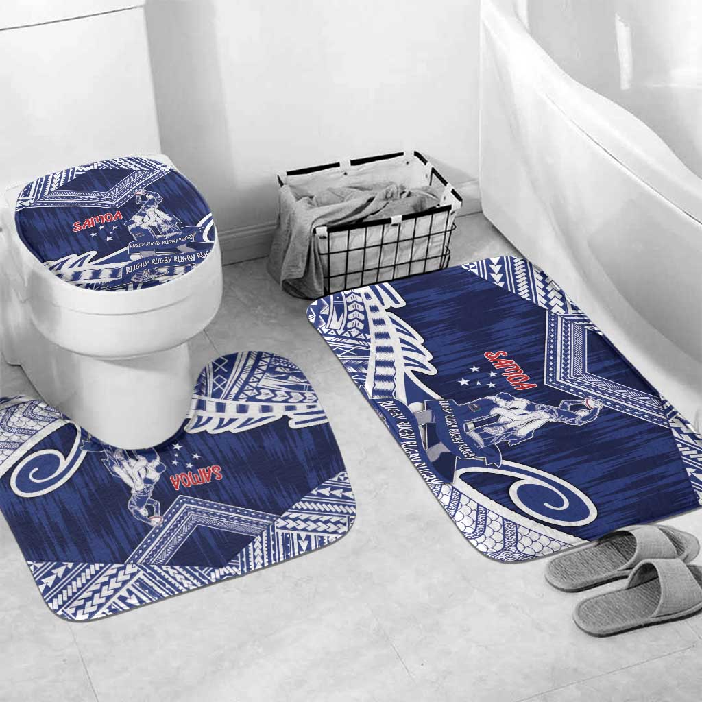 Samoa Rugby Bathroom Set Pacific Warrior Glory - Polynesian Pride