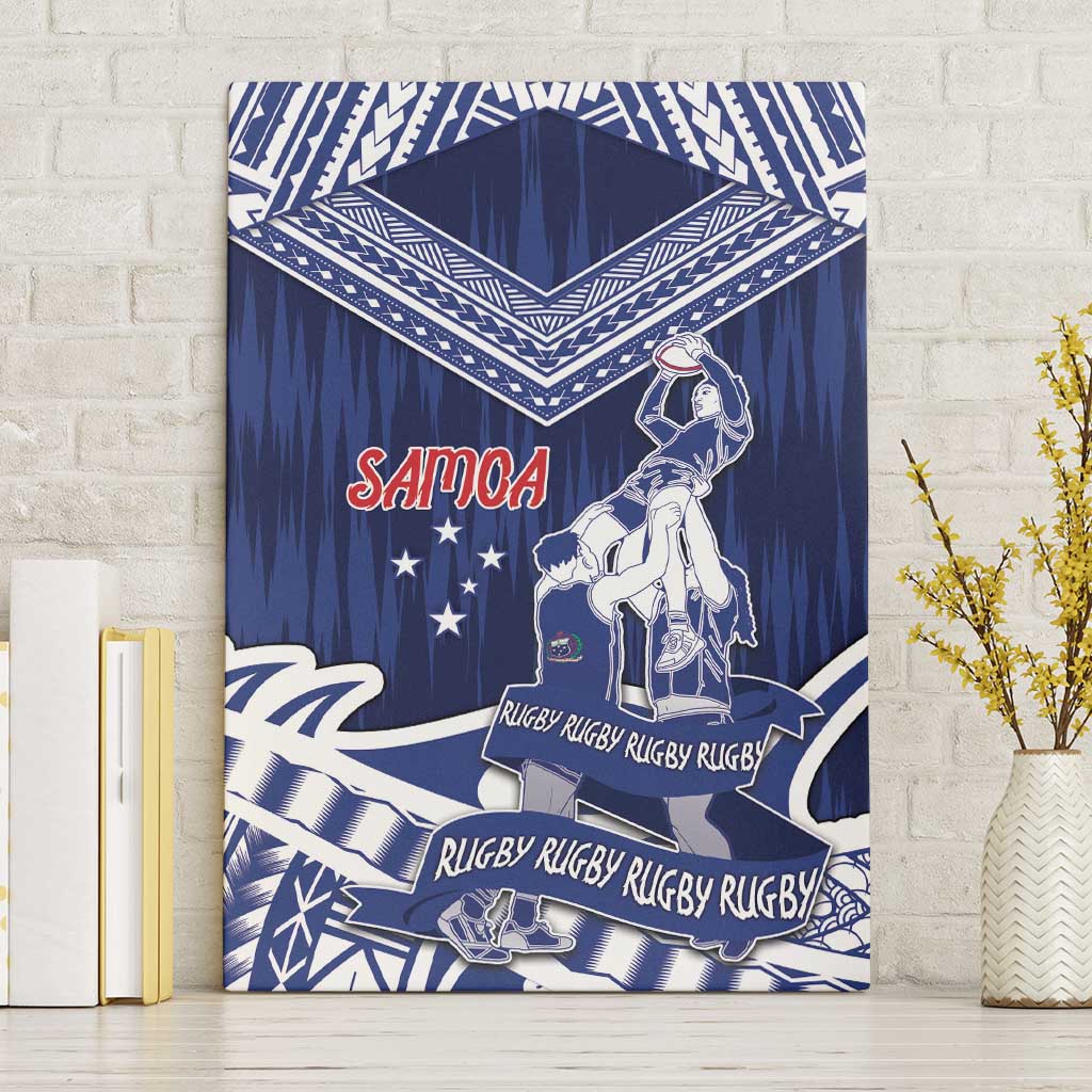 Samoa Rugby Canvas Wall Art Pacific Warrior Glory - Polynesian Pride