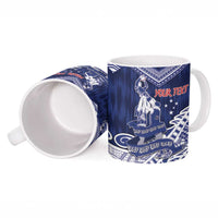 Personalised Samoa Rugby Ceramic Mug Pacific Warrior Glory - Polynesian Pride