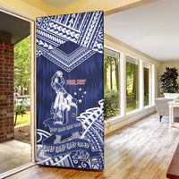 Personalised Samoa Rugby Door Cover Pacific Warrior Glory - Polynesian Pride