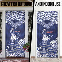 Personalised Samoa Rugby Door Cover Pacific Warrior Glory - Polynesian Pride