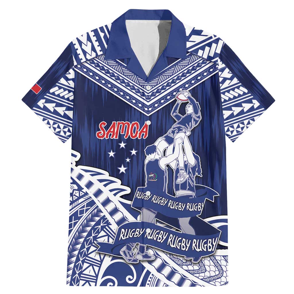 Personalised Samoa Rugby Family Matching Mermaid Dress and Hawaiian Shirt Pacific Warrior Glory - Polynesian Pride