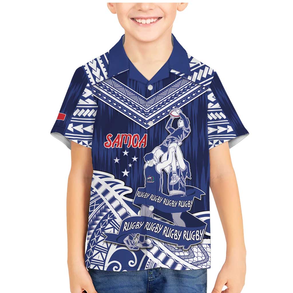 Personalised Samoa Rugby Family Matching Mermaid Dress and Hawaiian Shirt Pacific Warrior Glory - Polynesian Pride