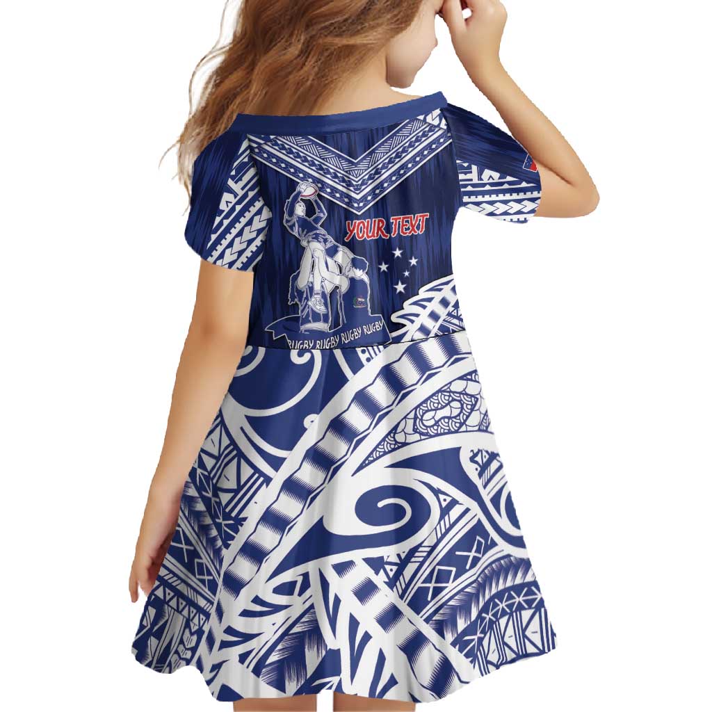 Personalised Samoa Rugby Family Matching Off Shoulder Maxi Dress and Hawaiian Shirt Pacific Warrior Glory - Polynesian Pride