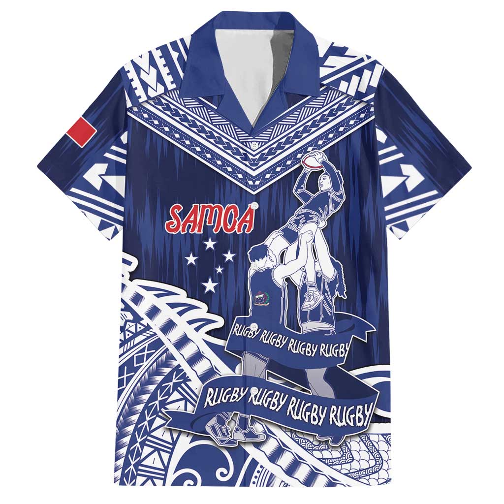 Personalised Samoa Rugby Hawaiian Shirt Pacific Warrior Glory - Polynesian Pride