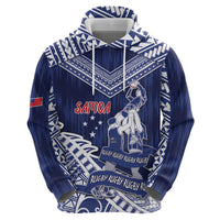 Personalised Samoa Rugby Hoodie Pacific Warrior Glory - Polynesian Pride