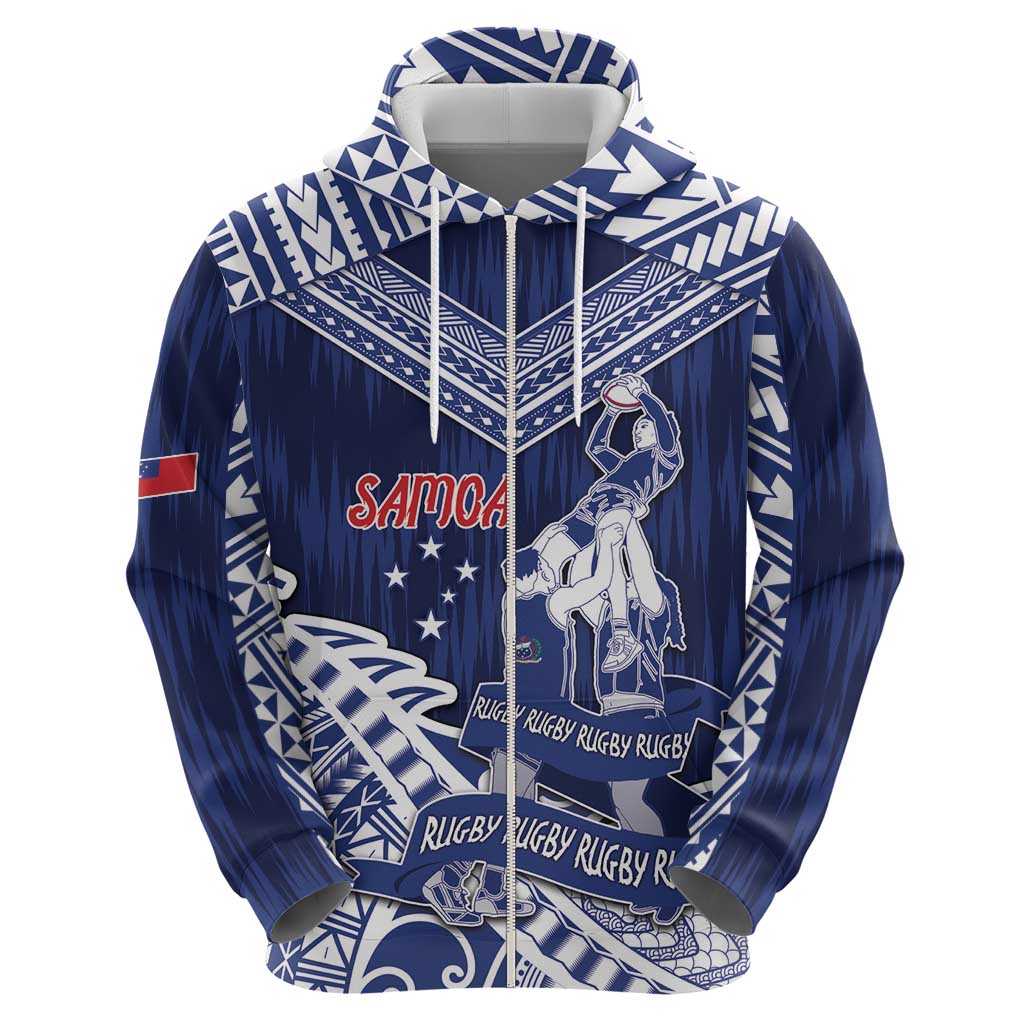 Personalised Samoa Rugby Hoodie Pacific Warrior Glory - Polynesian Pride
