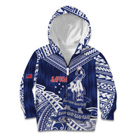 Personalised Samoa Rugby Kid Hoodie Pacific Warrior Glory - Polynesian Pride