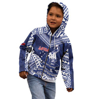 Personalised Samoa Rugby Kid Hoodie Pacific Warrior Glory - Polynesian Pride
