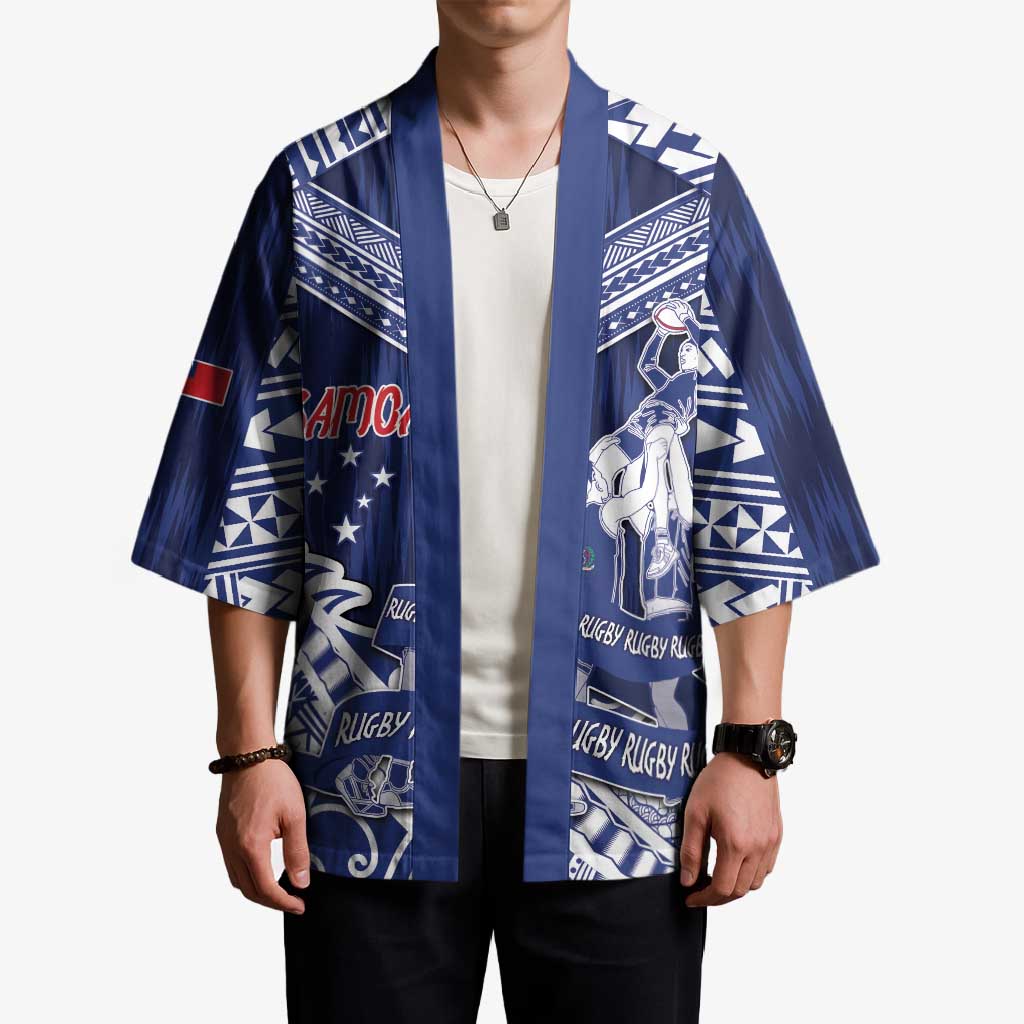 Personalised Samoa Rugby Kimono Pacific Warrior Glory - Polynesian Pride