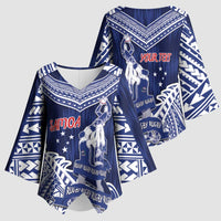 Personalised Samoa Rugby Kimono Sleeve Blouse Pacific Warrior Glory - Polynesian Pride