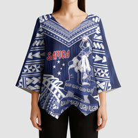 Personalised Samoa Rugby Kimono Sleeve Blouse Pacific Warrior Glory - Polynesian Pride