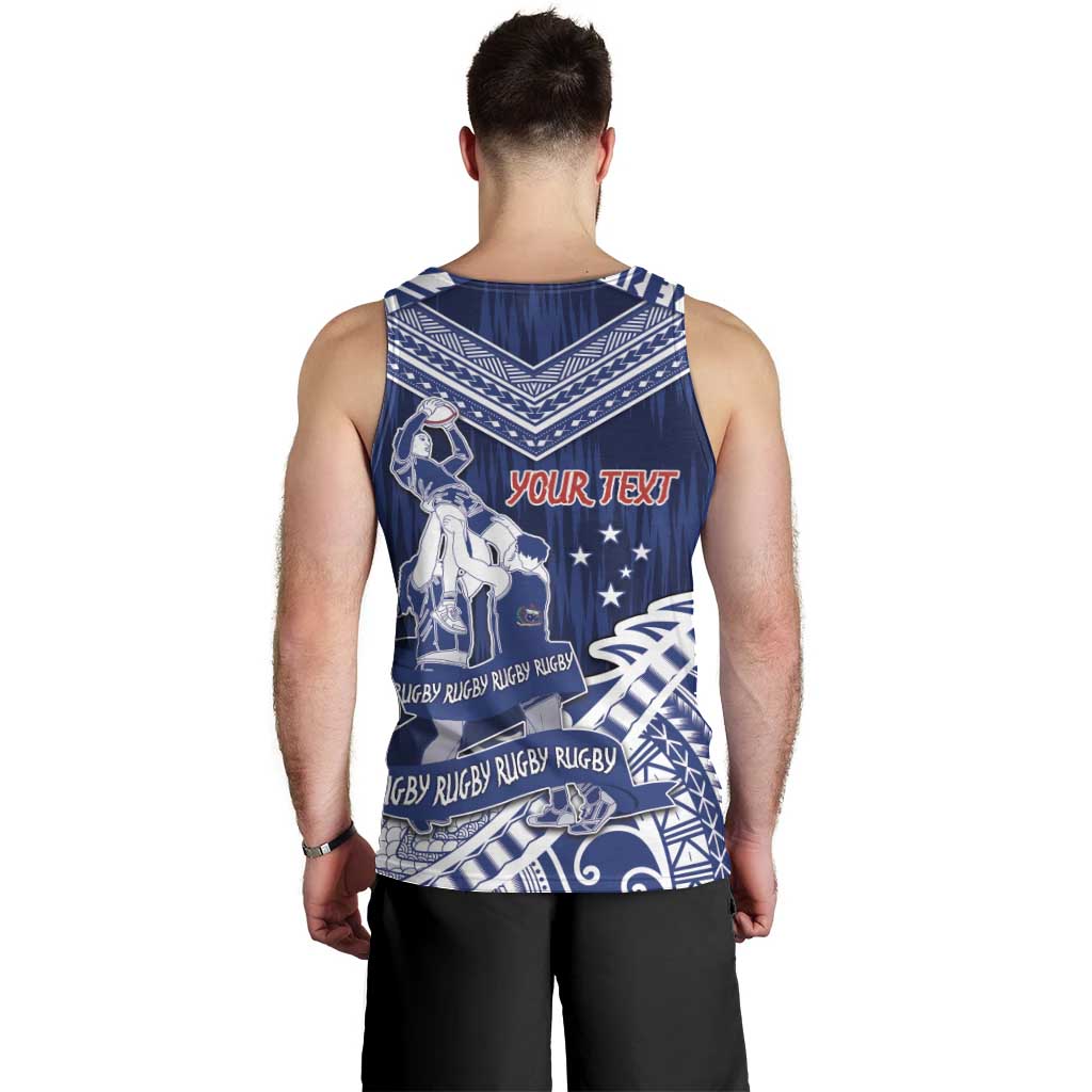 Personalised Samoa Rugby Men Tank Top Pacific Warrior Glory - Polynesian Pride