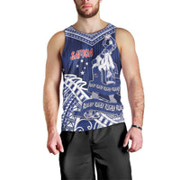 Personalised Samoa Rugby Men Tank Top Pacific Warrior Glory - Polynesian Pride