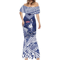 Personalised Samoa Rugby Mermaid Dress Pacific Warrior Glory - Polynesian Pride