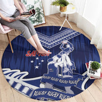 Samoa Rugby Round Carpet Pacific Warrior Glory - Polynesian Pride