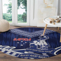 Samoa Rugby Round Carpet Pacific Warrior Glory - Polynesian Pride