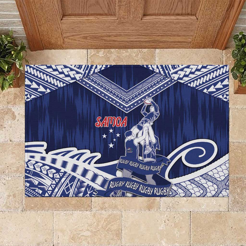 Samoa Rugby Rubber Doormat Pacific Warrior Glory - Polynesian Pride