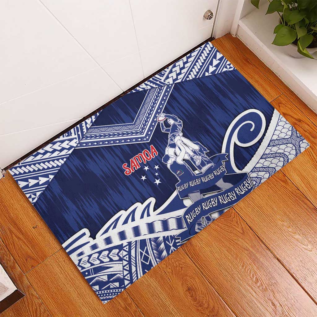 Samoa Rugby Rubber Doormat Pacific Warrior Glory - Polynesian Pride