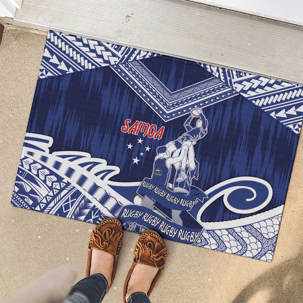 Samoa Rugby Rubber Doormat Pacific Warrior Glory - Polynesian Pride