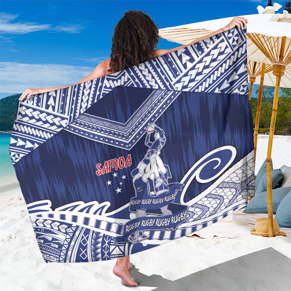 Samoa Rugby Sarong Pacific Warrior Glory DT05 One Size 44 x 66 inches Navy - Polynesian Pride