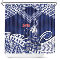 Samoa Rugby Shower Curtain Pacific Warrior Glory - Polynesian Pride