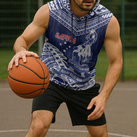 Personalised Samoa Rugby Sleeveless Hoodie Pacific Warrior Glory - Polynesian Pride