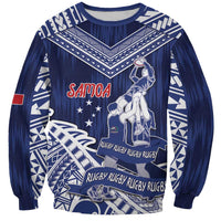 Personalised Samoa Rugby Sweatshirt Pacific Warrior Glory - Polynesian Pride