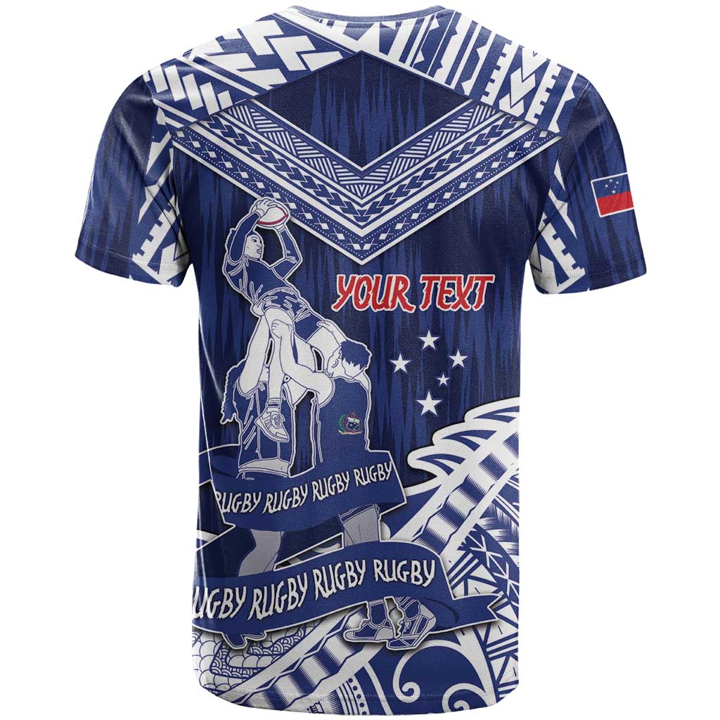 Personalised Samoa Rugby T Shirt Pacific Warrior Glory - Polynesian Pride