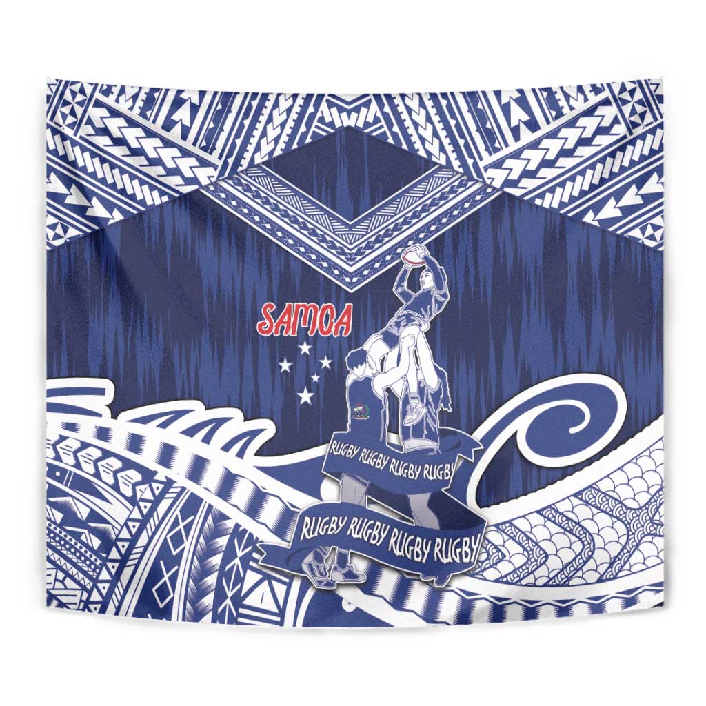 Samoa Rugby Tapestry Pacific Warrior Glory - Polynesian Pride