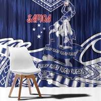 Samoa Rugby Window Curtain Pacific Warrior Glory - Polynesian Pride