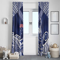 Samoa Rugby Window Curtain Pacific Warrior Glory - Polynesian Pride