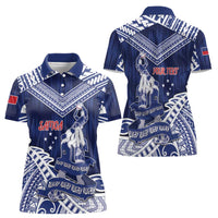 Personalised Samoa Rugby Women Polo Shirt Pacific Warrior Glory - Polynesian Pride
