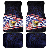 American Samoa Car Mats Bald Eagle With Polynesian Pattern - Polynesian Pride