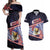 Personalized American Samoa Couples Matching Off Shoulder Maxi Dress and Hawaiian Shirt Bald Eagle With Polynesian Pattern - Polynesian Pride