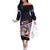Personalized American Samoa Family Matching Off The Shoulder Long Sleeve Dress and Hawaiian Shirt Bald Eagle With Polynesian Pattern - Polynesian Pride