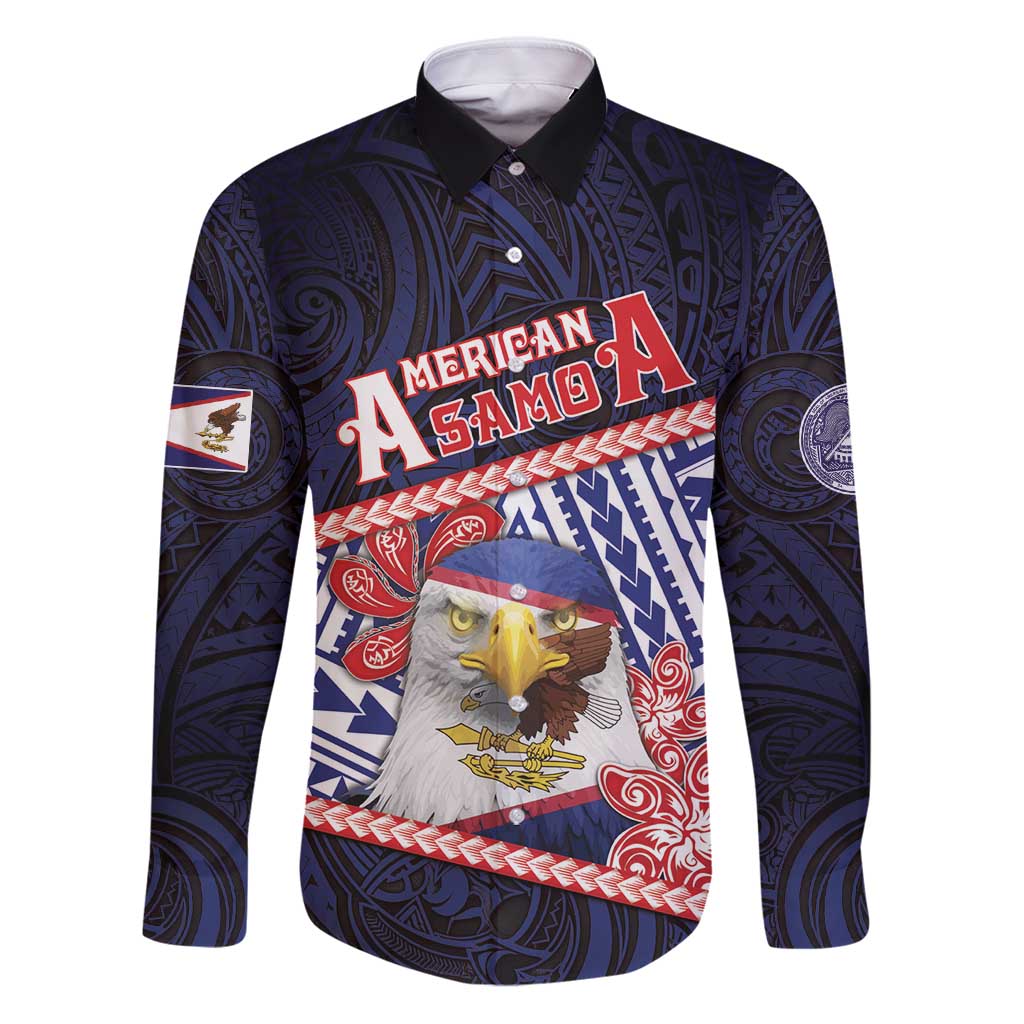Personalized American Samoa Family Matching Puletasi and Hawaiian Shirt Bald Eagle With Polynesian Pattern - Polynesian Pride