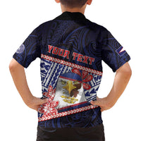Personalized American Samoa Hawaiian Shirt Bald Eagle With Polynesian Pattern DT05 - Polynesian Pride