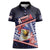Personalized American Samoa Women Polo Shirt Bald Eagle With Polynesian Pattern - Polynesian Pride