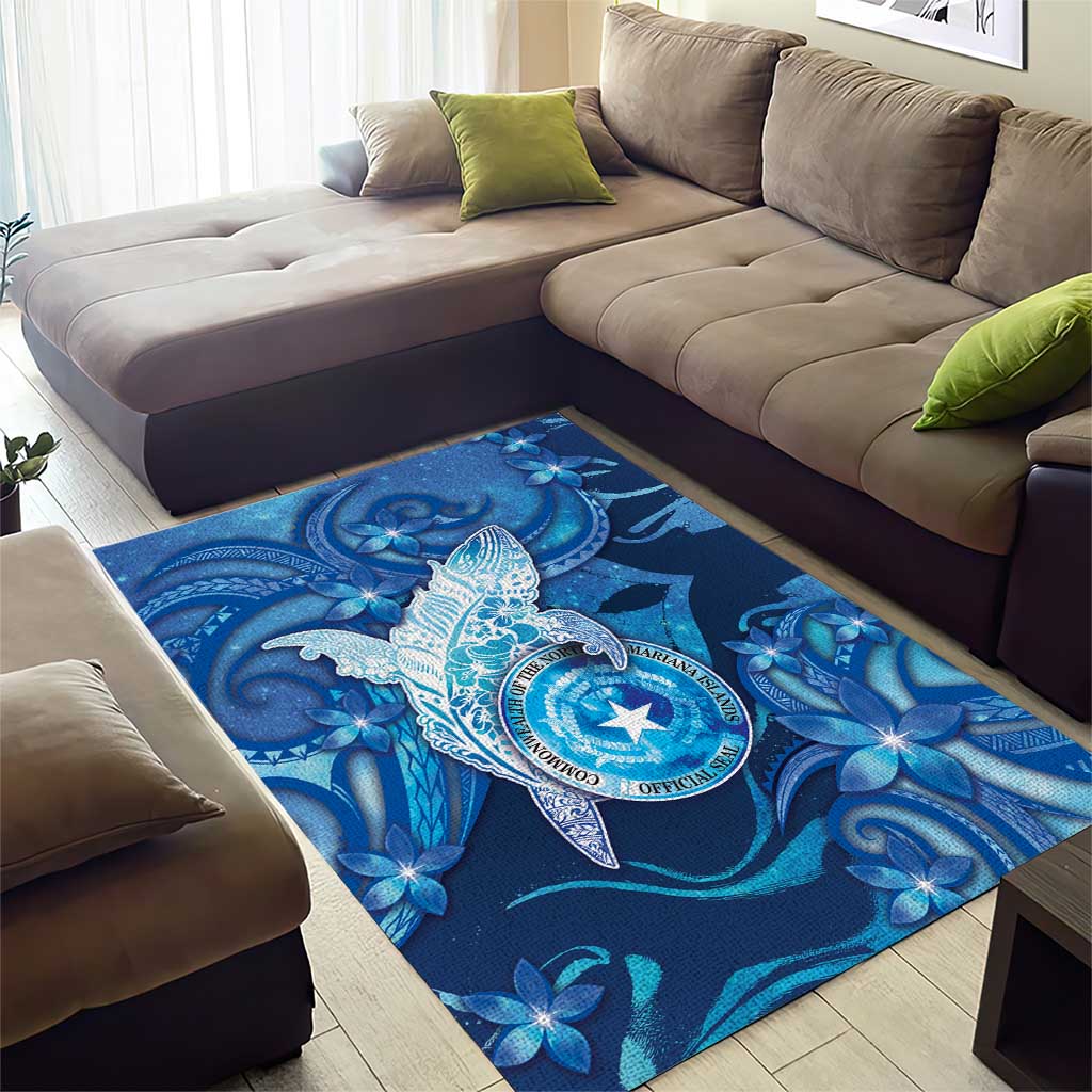 Northern Mariana Islands Area Rug Galaxy Polynesian Shark Tattoo - Polynesian Pride
