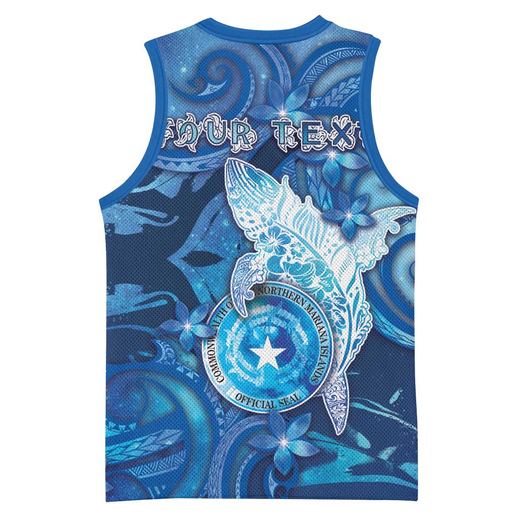 Personalised Northern Mariana Islands Basketball Jersey Galaxy Polynesian Shark Tattoo DT05 - Polynesian Pride