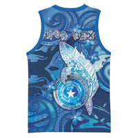 Personalised Northern Mariana Islands Basketball Jersey Galaxy Polynesian Shark Tattoo DT05 - Polynesian Pride
