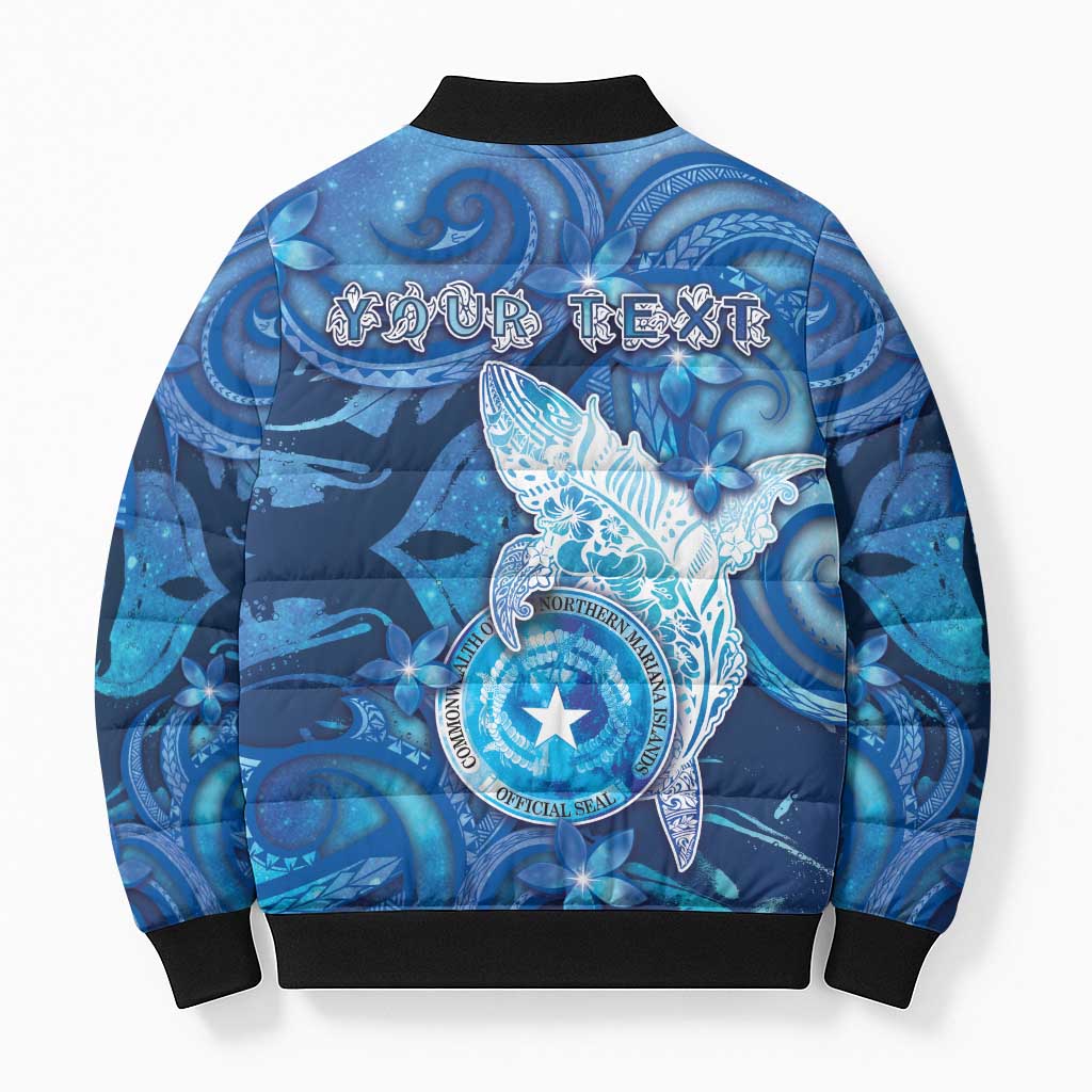 Personalised Northern Mariana Islands Bomber Puffer Jacket Galaxy Polynesian Shark Tattoo DT05 - Polynesian Pride