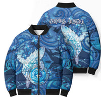 Personalised Northern Mariana Islands Bomber Puffer Jacket Galaxy Polynesian Shark Tattoo DT05 - Polynesian Pride