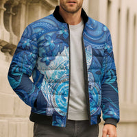 Personalised Northern Mariana Islands Bomber Puffer Jacket Galaxy Polynesian Shark Tattoo DT05 - Polynesian Pride