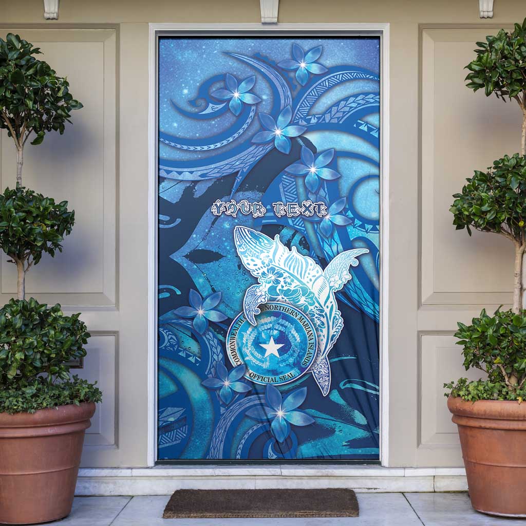 Northern Mariana Islands Door Cover Galaxy Polynesian Shark Tattoo - Polynesian Pride