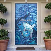 Northern Mariana Islands Door Cover Galaxy Polynesian Shark Tattoo - Polynesian Pride