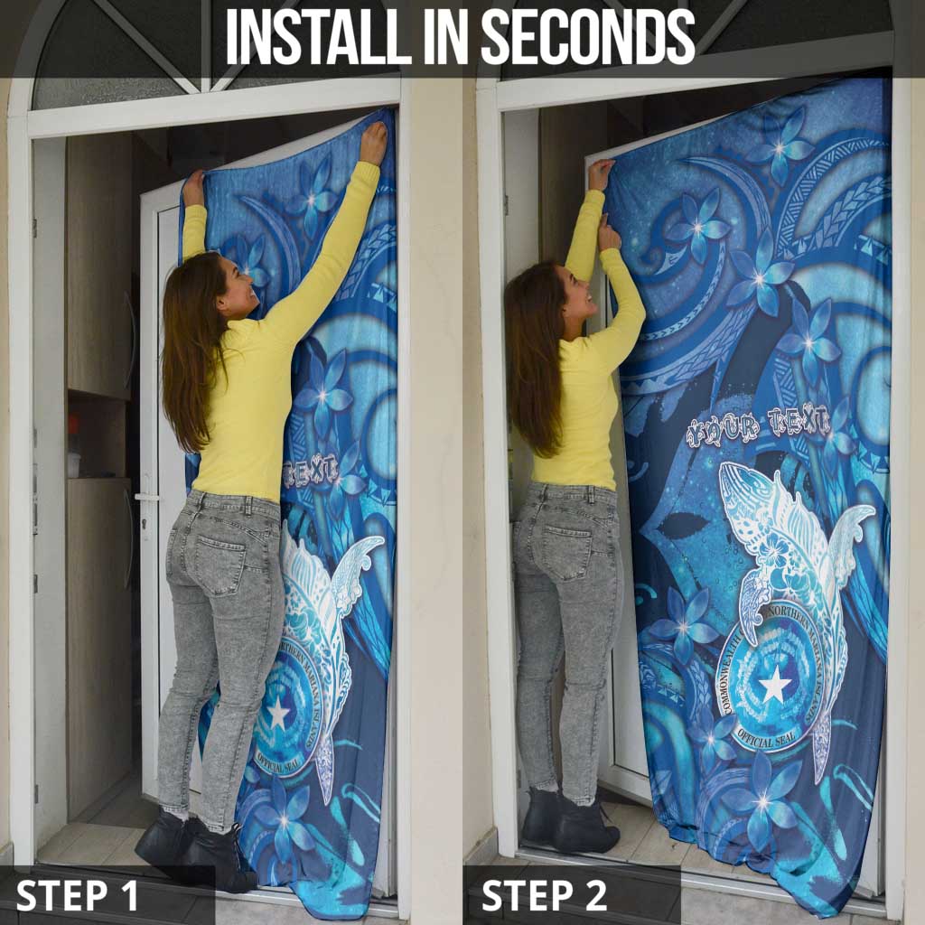 Northern Mariana Islands Door Cover Galaxy Polynesian Shark Tattoo - Polynesian Pride