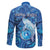 Personalised Northern Mariana Islands Family Matching Long Sleeve Bodycon Dress and Hawaiian Shirt Galaxy Polynesian Shark Tattoo - Polynesian Pride